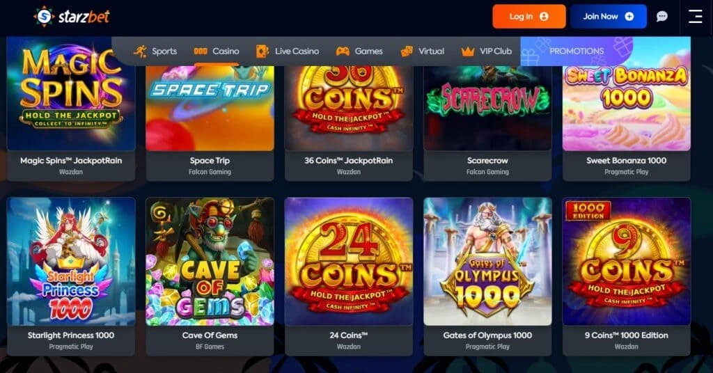 Starzbet Casino Oyunları
